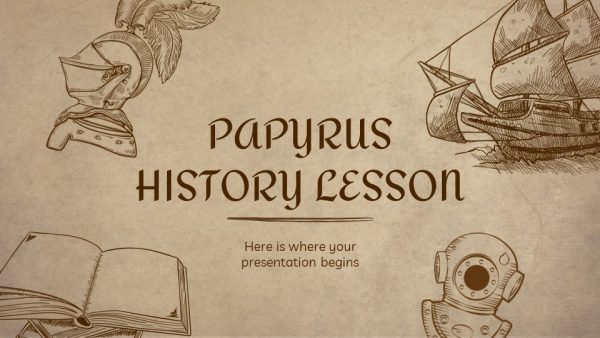 绘图风格历史教学英文课件PPT