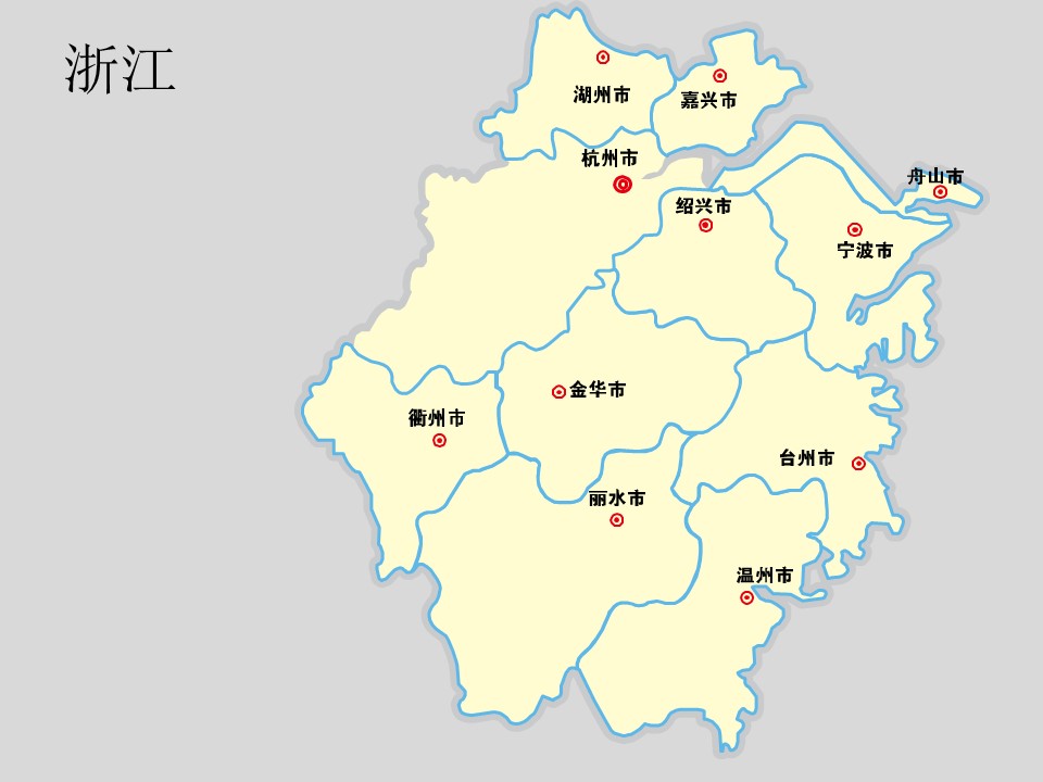 中国各省市地图轮廓矢量图