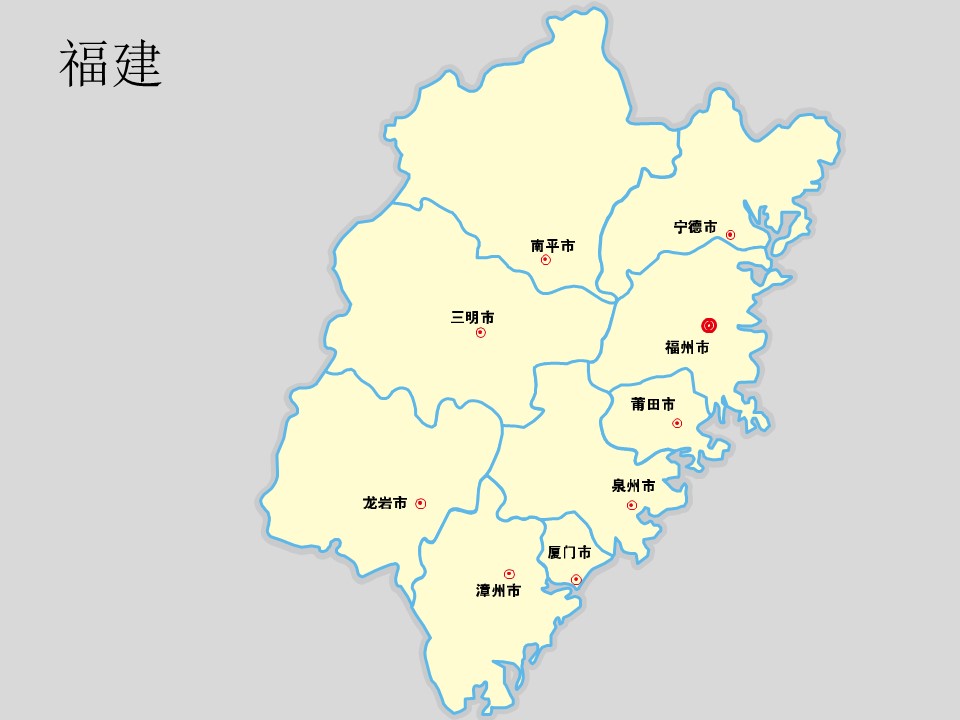 中国各省市地图轮廓矢量图