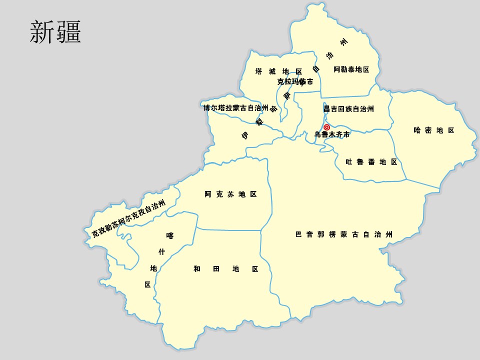 中国各省市地图轮廓矢量图