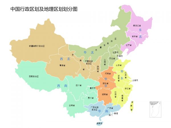 灰色调全套可编辑中国地图
