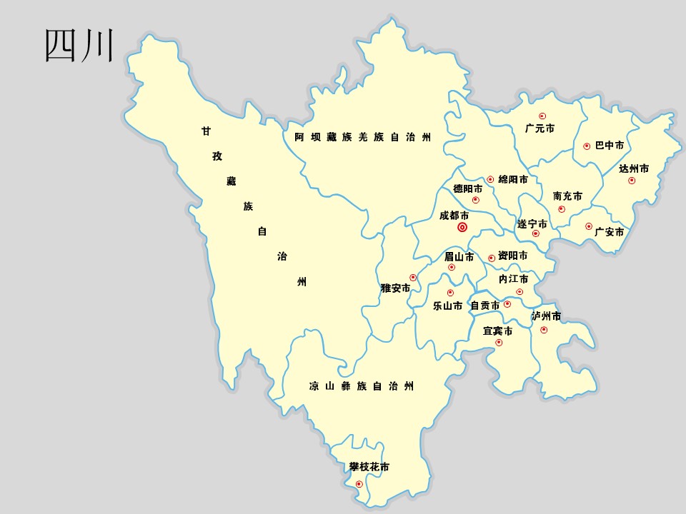 中国各省市地图轮廓矢量图