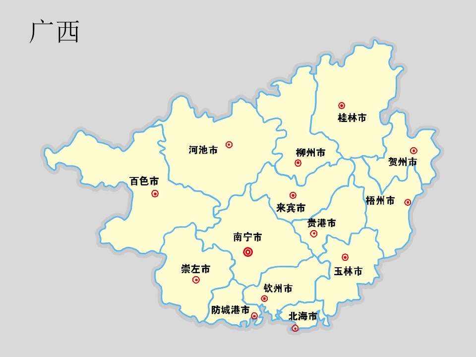 中国各省市地图轮廓矢量图