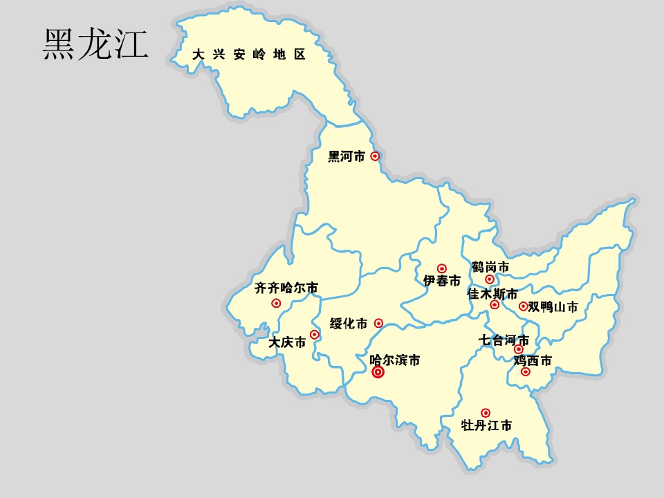 中国各省市地图轮廓矢量图