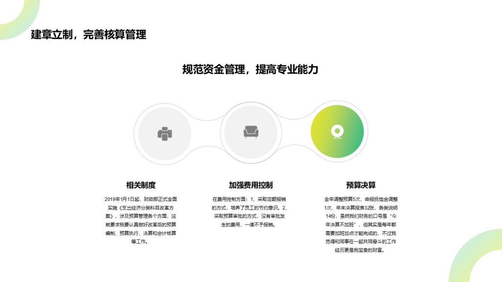 年度财务工作总结PPT模板