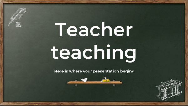 黑板主题教育教学课件PPT动态模板