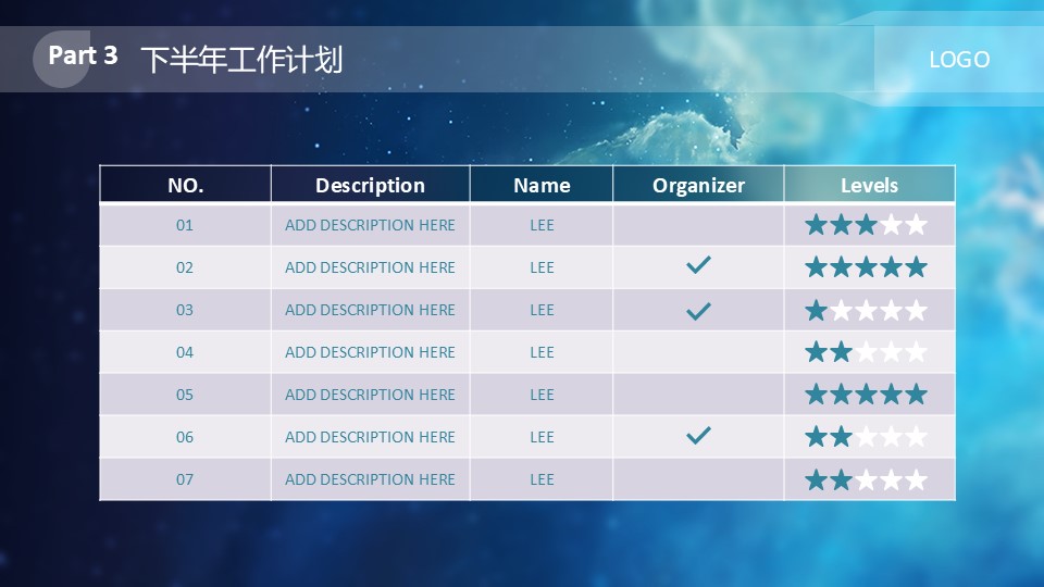 蓝色星空IOS风商务通用精品动态模板
