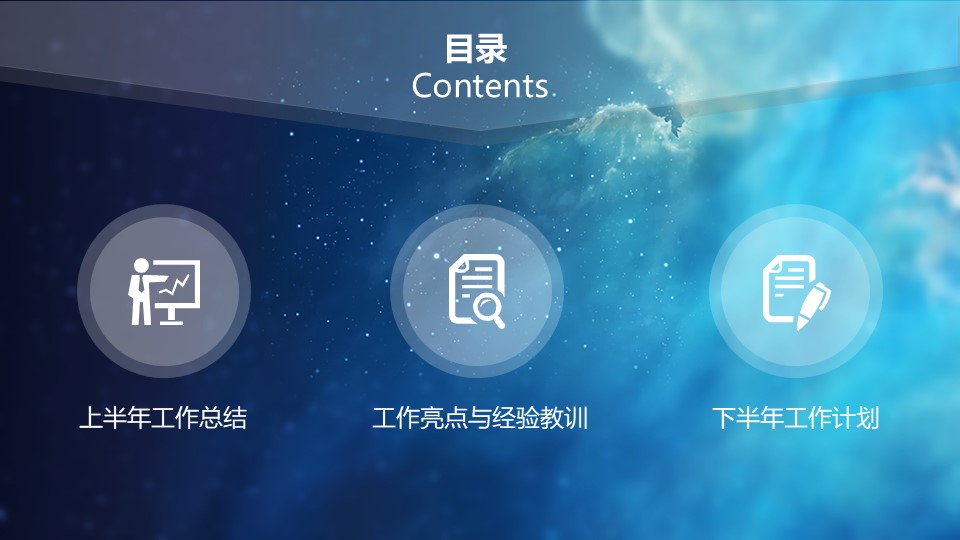 蓝色星空IOS风商务通用精品动态模板