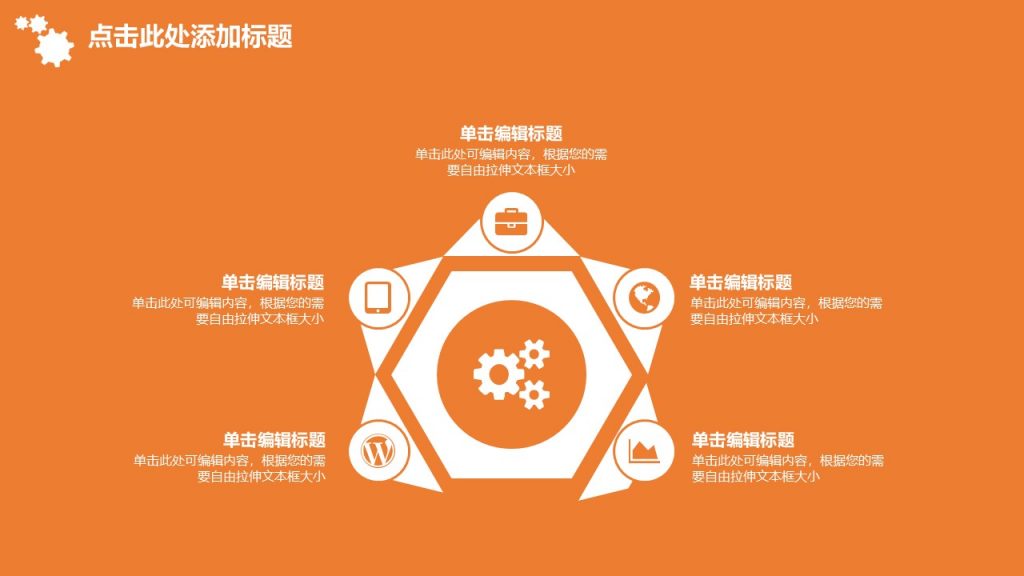 橙色调通用型管理汇报PPT模板