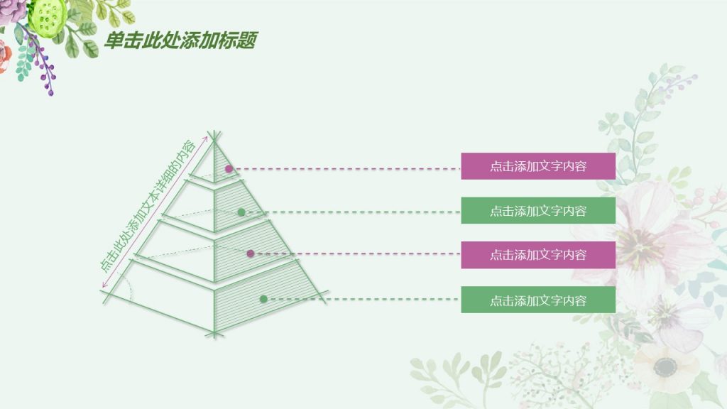 手绘花朵总结报告模板