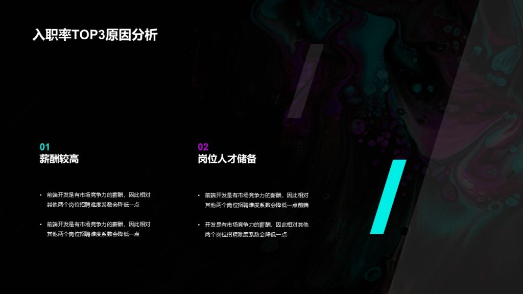 酷黑艺术风年终工作总结PPT模板