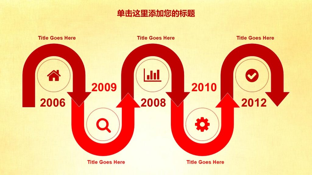 红色党政主题幻灯片模板