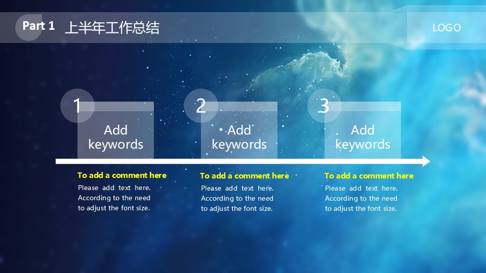 蓝色星空IOS风商务通用精品动态模板