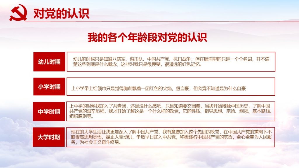 入党答辩PPT模板