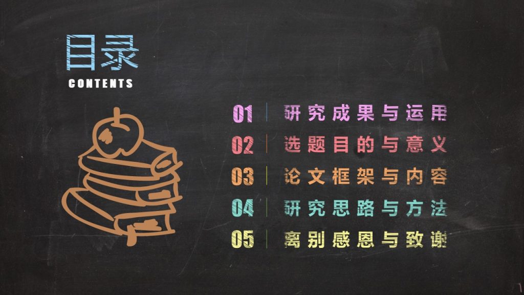 手绘毕业论文答辩PPT模板