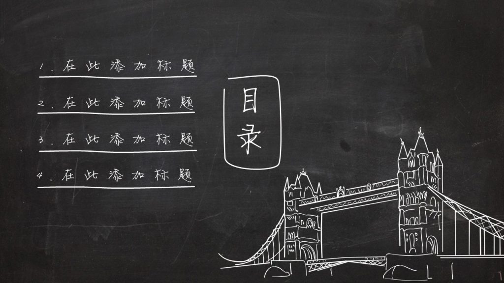 手绘英伦风黑板