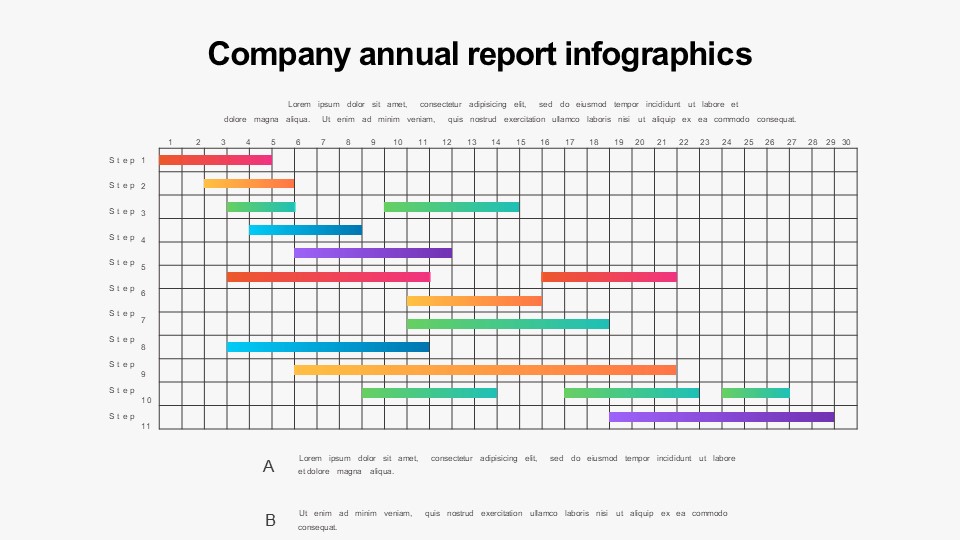 公司年度报告多彩信息图表汇总PPT模板