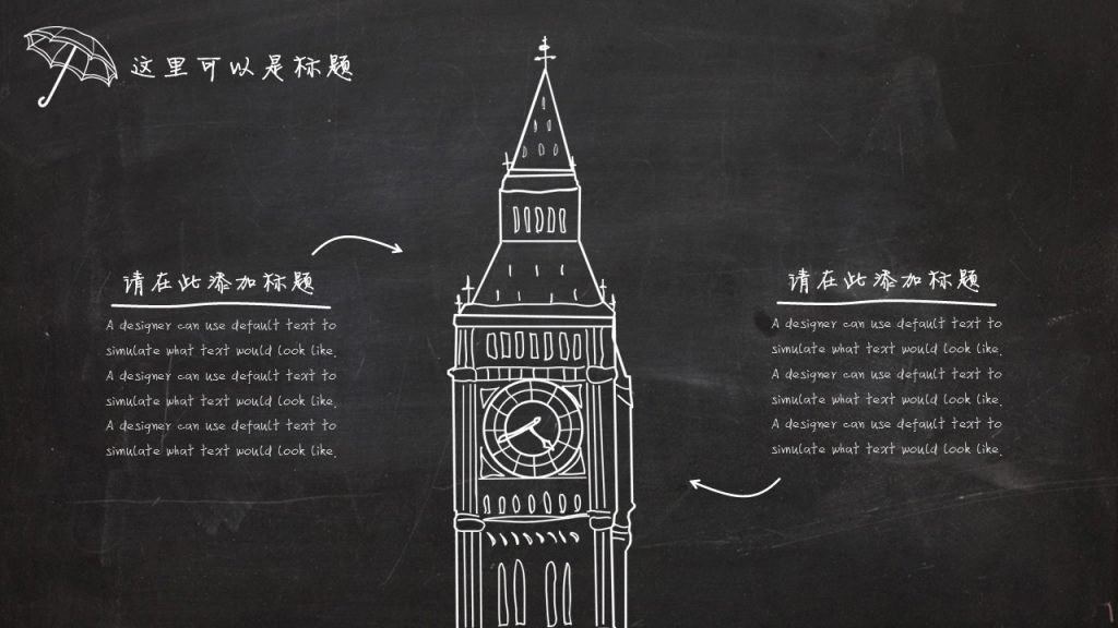 手绘英伦风黑板