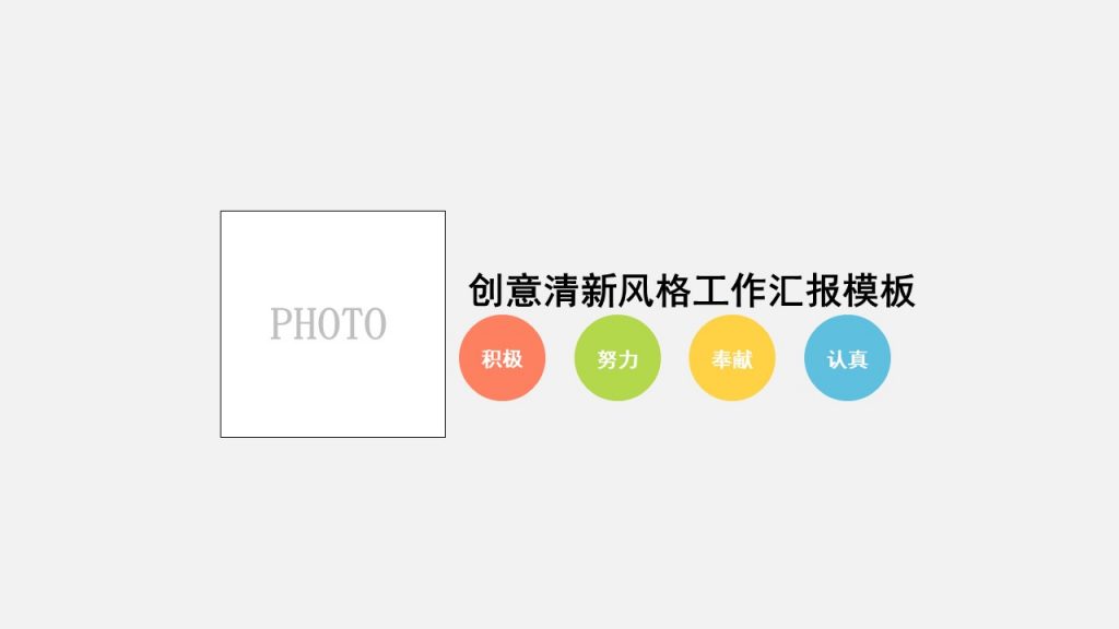 创意清新风格工作汇报模板